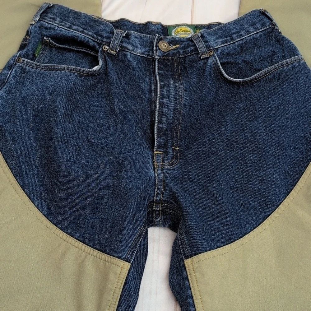 Cabelas Mens Work Wear Brush Guard Hunting Denim Jeans size 34x34